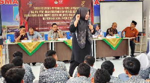 KIP Aceh Gelar Sosialisasi Pendidikan Pemilih Pemula di SMAN 1 Seunagan