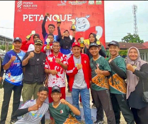Banda Aceh Raih Juara Umum Petanque Popda  2024