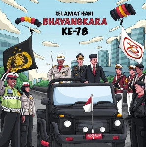 Ucapkan HUT Bhayangkara ke-78, Jokowi: Layani Masyarakat dengan Sepenuh Hati