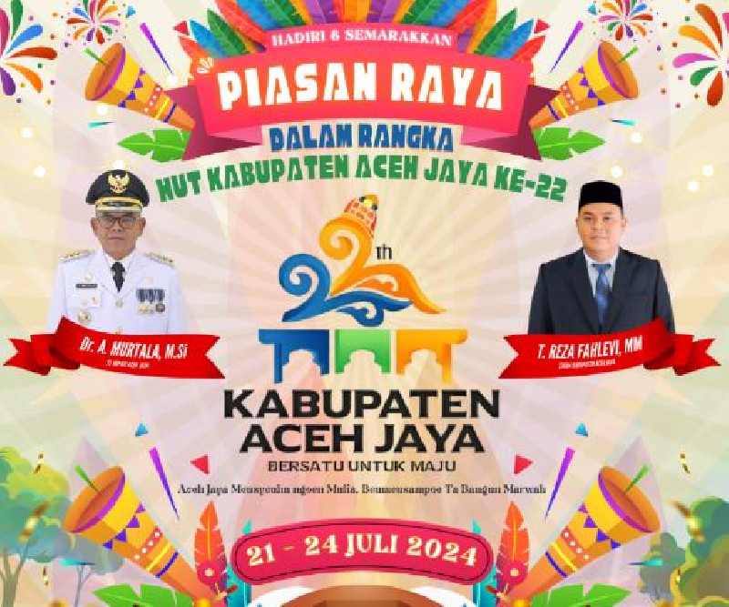 Sambut HUT ke-22, Aceh Jaya Gelar Piasan Raya Selama Empat Hari
