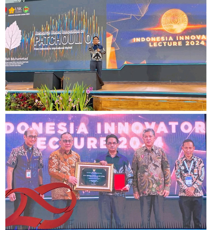 Kepala ARC USK Terima Penghargaan Indonesia Innovator Lecture dari Kepala BRIN