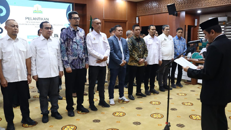 Pj Gubernur Lantik Tim Koordinasi Daerah Vokasi Aceh