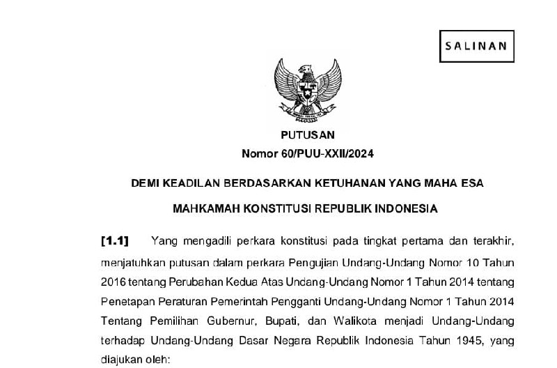 Eks Penyelenggara Pemilu Desak KPU Segera Laksanakan Putusan MK