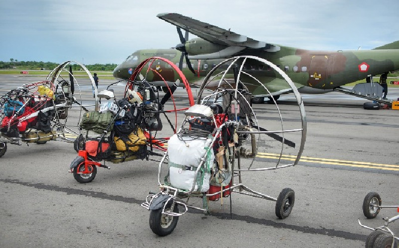 Jelang PON XXI, Tim Atlet Aero Modelling Papua Tengah Tiba di Aceh