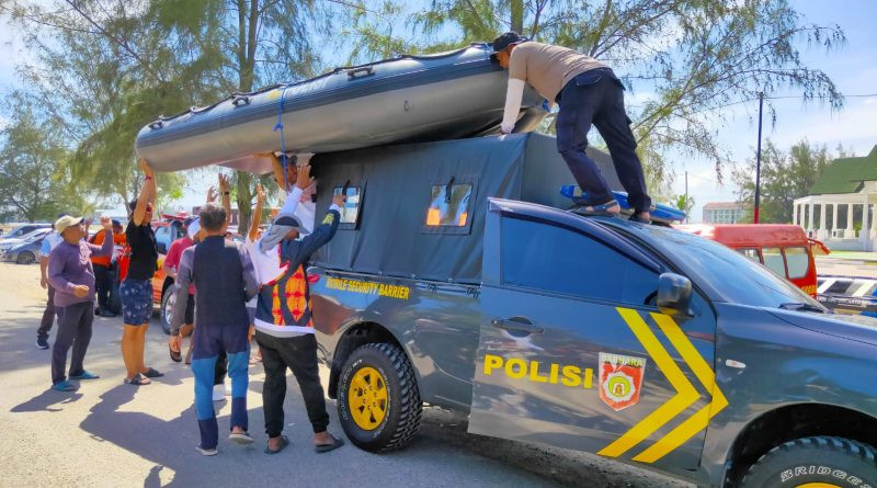 Atlet Layar Latihan, Polresta Banda Aceh Siagakan Perahu Karet