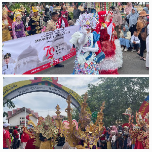 Ratusan Sekolah di Banda Aceh Ikut Pawai Budaya Kemerdekaan HUT RI Ke-79