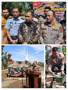 Dimulai dari Pos Polisi Berupa Bus, Kini Gedung Polsek Blang Bintang Mulai Dibangun