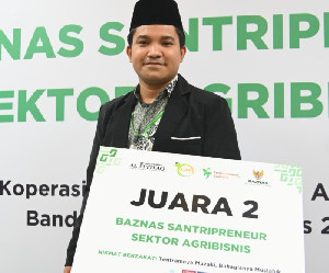 Ari Zonanda Wakili Aceh Juara II Nasional Kompetisi Santripreneur BAZNAS RI