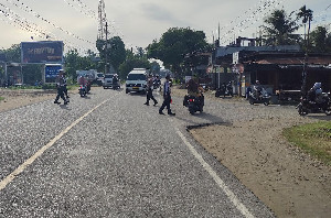 Satlantas Polres Lhokseumawe Laksanakan Pengamanan Giat Cabor Paramator