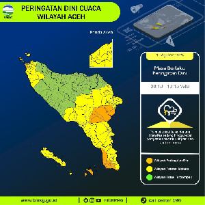 Waspada! BMKG Keluarkan Peringatan Dini Cuaca Ekstrem di Aceh