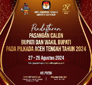 KIP Kabupaten Aceh Tengah Umumkan Pendaftaran Bakal Calon Bupati dan Wakil Bupati Tahun 2024