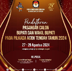 KIP Kabupaten Aceh Tengah Umumkan Pendaftaran Bakal Calon Bupati dan Wakil Bupati Tahun 2024