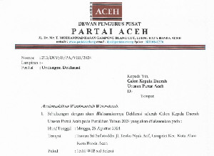 Deklarasi Calon Kepala Daerah Partai Aceh akan Hadirkan Ulama, Tokoh Masyarakat dan Cendekia