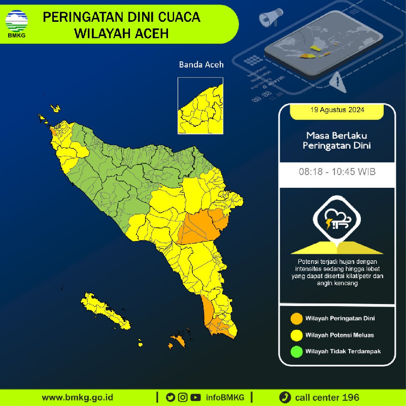 Waspada! BMKG Keluarkan Peringatan Dini Cuaca Ekstrem di Aceh