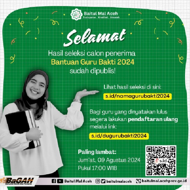 1713 Guru Bakti Terima Bantuan BMA, Daftar Ulang Hingga 9 Agustus 2024