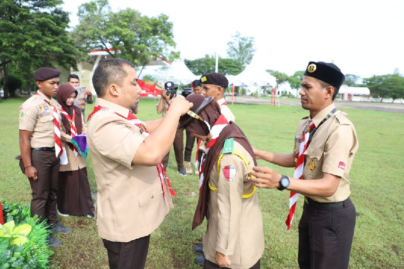 Pj Bupati Iswanto Tutup Kemah Budaya Pramuka Aceh Besar