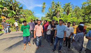 Pihak Bugak Krueng Mate Larang Pembangunan Saluran, Masyarakat Bugak Krueng Gelar Aksi Protes