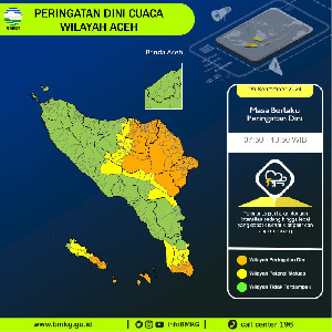 Waspada! Minggu 29 September Cuaca Ekstrem Landa Aceh