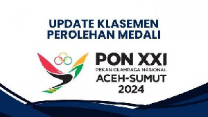 Klasemen Sementara Perolehan Medali PON XXI Aceh-Sumut 2024, Jumat 6 September 2024