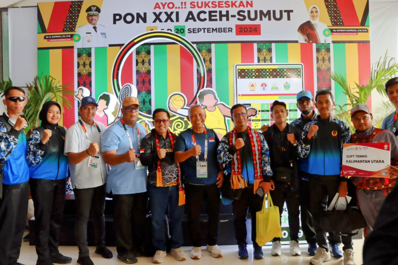 Badan Kepegawaian Aceh Sambut Kedatangan Kontingen Kalimantan Utara untuk PON XXI 2024