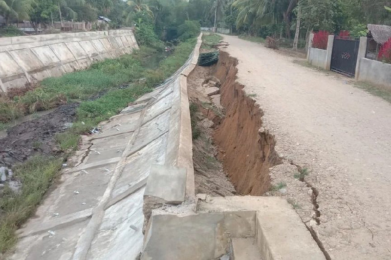 Diduga Pembangunan Asal Jadi, Tanggul Irigasi Ambruk di Aceh Utara