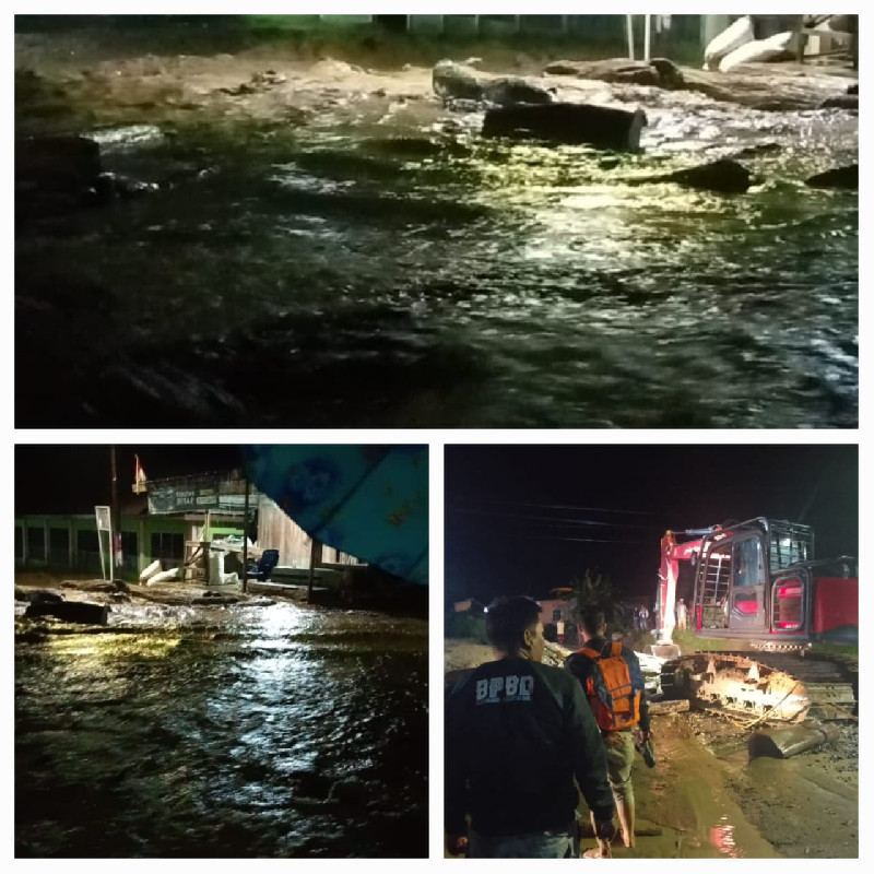 Banjir di Aceh Tenggara Akibatkan Akses Jalan Nasional Tertutup