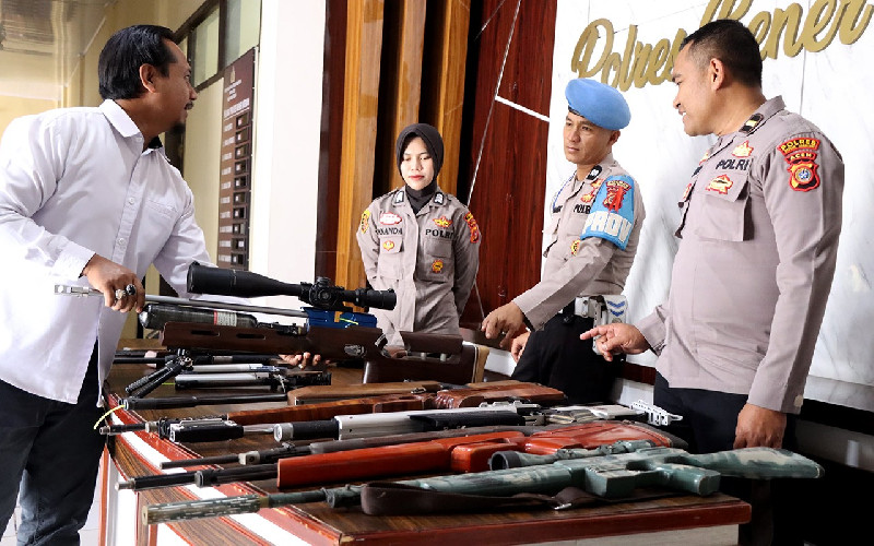 Jaga Stabilitas Keamanan, Perbakin Titip Belasan Senapan Angin ke Polres Bener Meriah