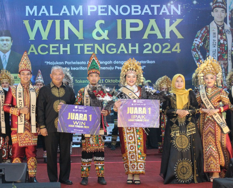 Marza Khalis Munthe dan Ilma Tuhmi Dinobatkan sebagai Win-Ipak Aceh Tengah 2024