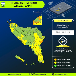 Info BMKG Aceh Hari Ini: Berpotensi Aceh Dilanda Hujan Lebat