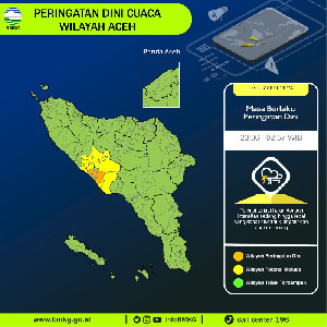 Peringatan Cuaca Aceh: Hujan Lebat dan Angin Kencang Hari Ini