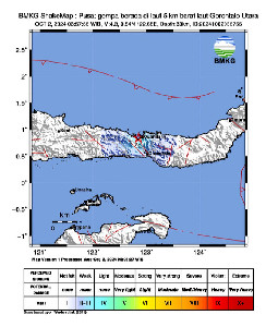 Gempa Guncang Gorontalo Utara dan Aceh Barat Pagi Ini