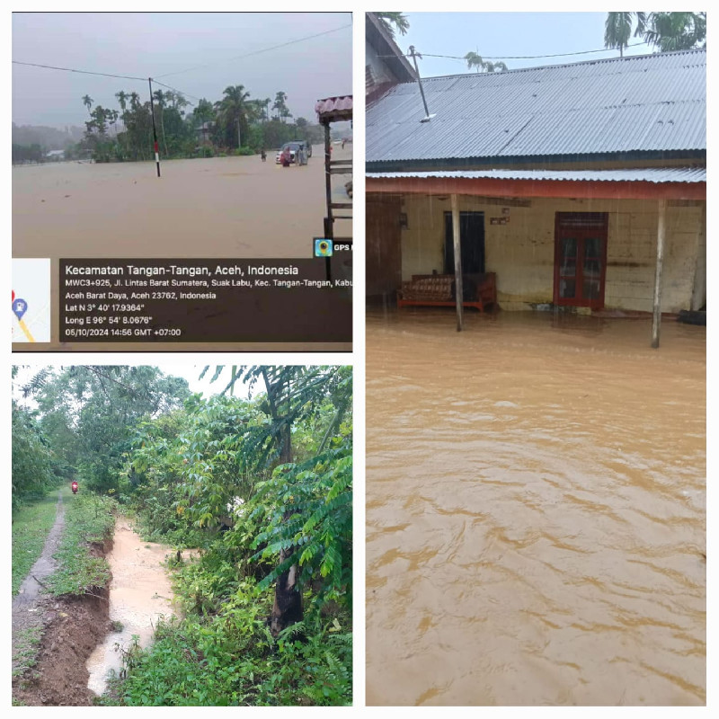 Banjir dan Longsor Terjang Aceh Barat Daya, BPBK Lakukan Penanganan Cepat