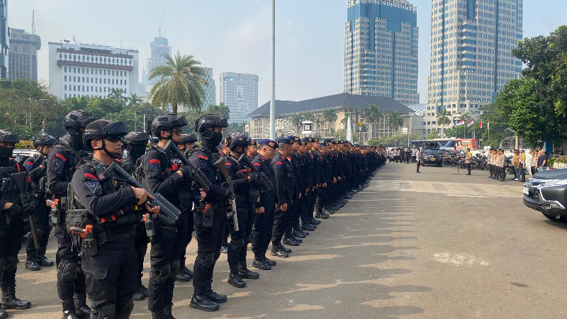 Ribuan Personel Pengamanan Kawal Aksi Demo Buruh