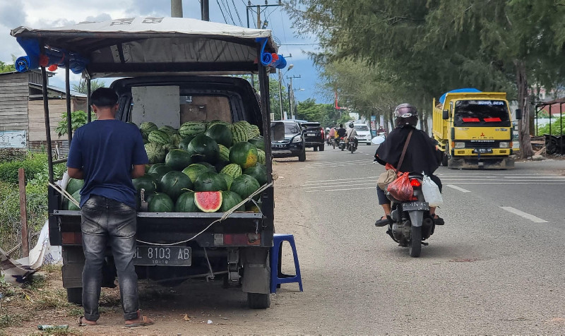 Panen Raya, Semangka Pidie Jadi Primadona di Banda Aceh