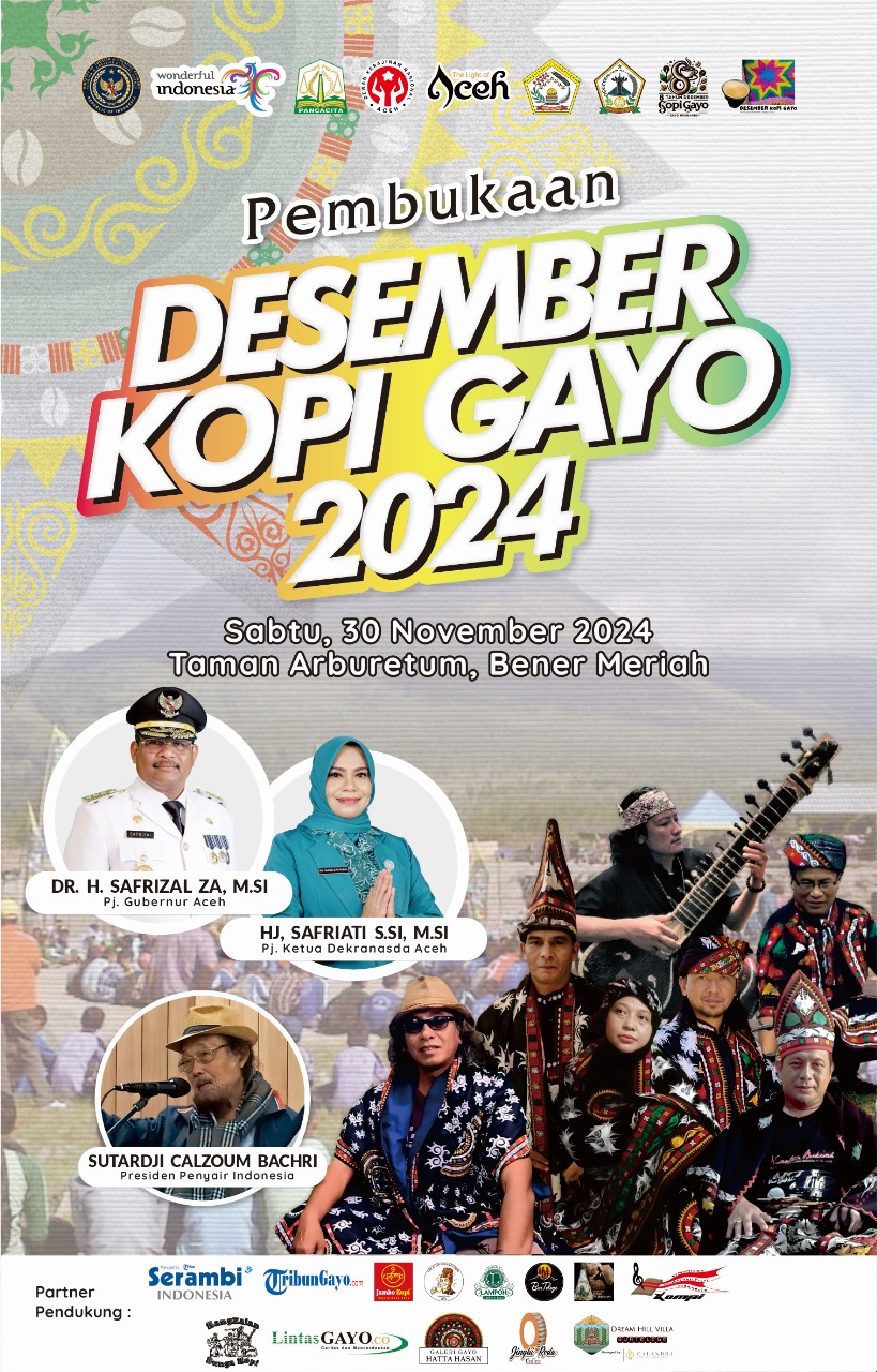 Besok! Pembukaan Festival Desember Kopi Gayo 2024 di Bener Meriah