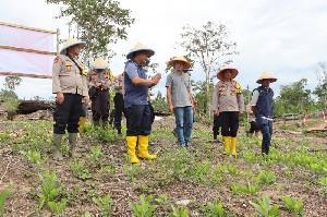 Karo SDM Polda Aceh Tinjau Lahan Produktif Ketahanan Pangan di Aceh Barat