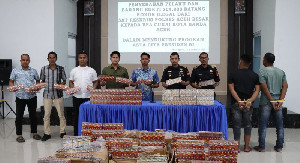 Polisi Amankan 200 Ribu Lebih Batang Rokok Ilegal di Seulimeum