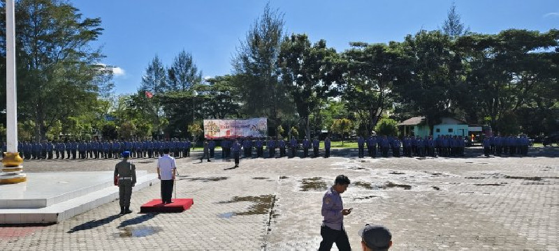 Ribuan Personel Linmas Simeulue Siap Amankan Pilkada Serentak 2024