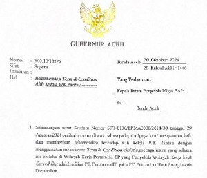 Pj Gubernur Aceh Setujui Alih Kelola Wilayah Kerja Rantau dengan Mekanisme Eksisting