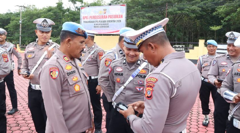 Antisipasi Anggota Terlibat Judi Online, Propam Polres Aceh Besar Sidak Handphone Personil