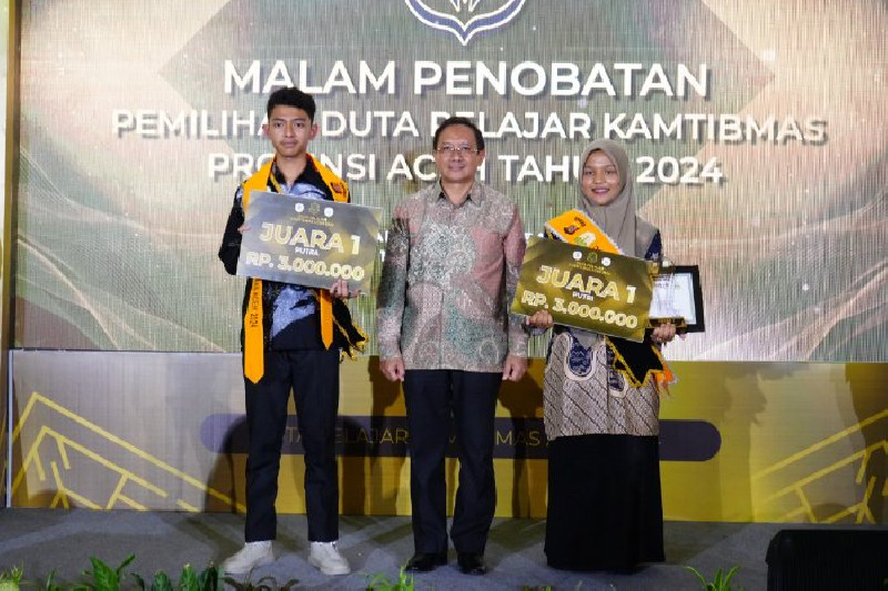 Zhafar Herida dan Nadia Putri Dinobatkan Sebagai Duta Pelajar Kamtibmas 2024