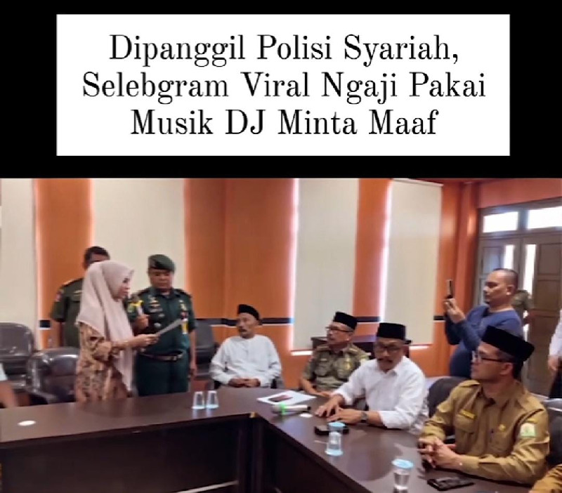 Selebgram Aceh Ngaji Sambil Dangdut Minta Maaf Akui Kesalahan di Live Streaming