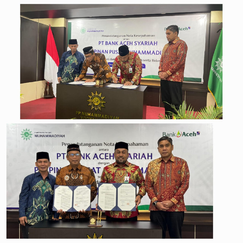 Bank Aceh dan Muhammadiyah Resmi Jalin Kerja Sama Strategis