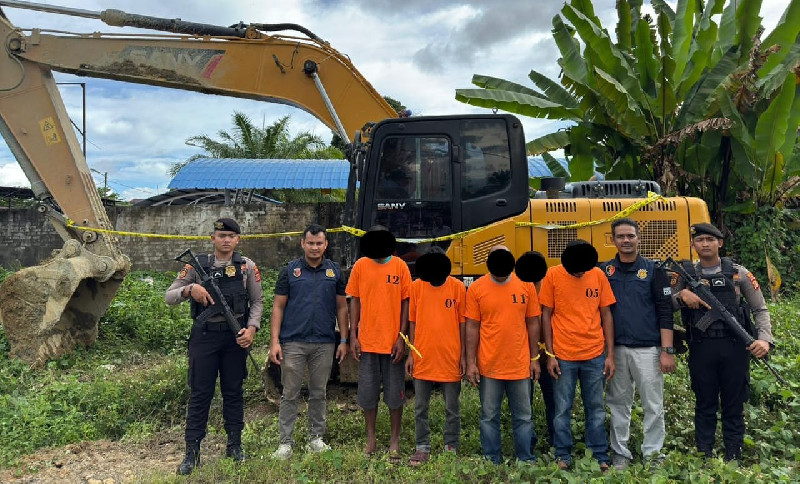 Polisi Tangkap 5 Pelaku Penambangan Ilegal di Nagan Raya