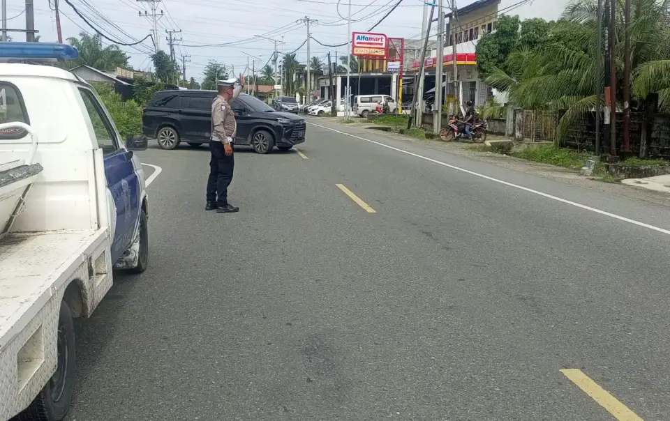 Antisipasi Laka Lantas dan Kejahatan Jalanan, Polres Aceh Barat Gelar Patroli