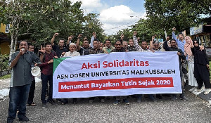 Puluhan Dosen Unimal Gelar Demo Tuntut Pencairan Tukin Sejak 2020