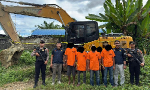 Polisi Tangkap 5 Pelaku Penambangan Ilegal di Nagan Raya