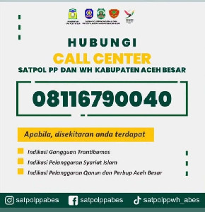 Satpol PP WH Aceh Besar Luncurkan Call Center Pengaduan Masyarakat