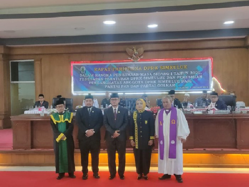 PAW Anggota DPRK Simeulue, Florida Gantikan Afridawati dan Ahmad Fuad Gantikan Mawardi