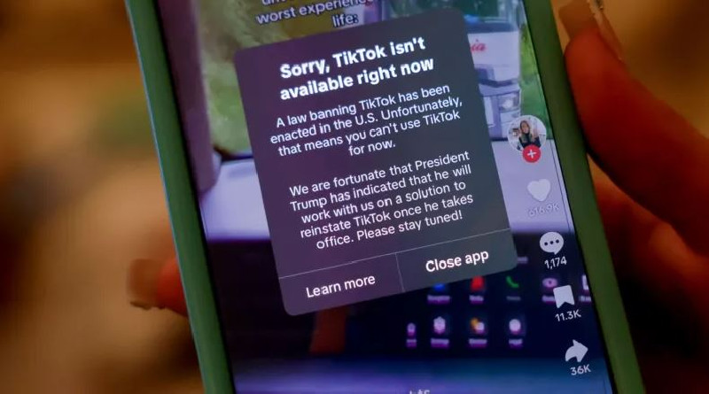 TikTok telah offline di AS